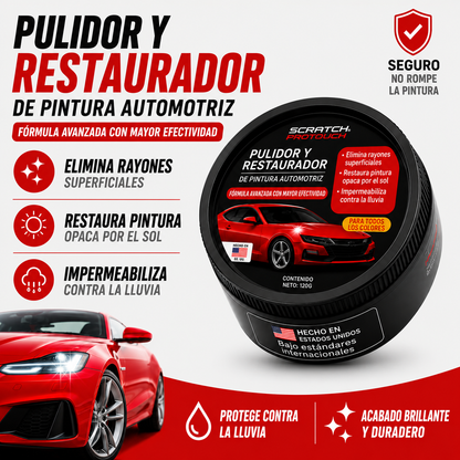 Restaurador de autos 3 en 1 Scratch Protouch® 🚗 Elimina Rayones - Recupera el Brillo - Impermeabiliza pintura